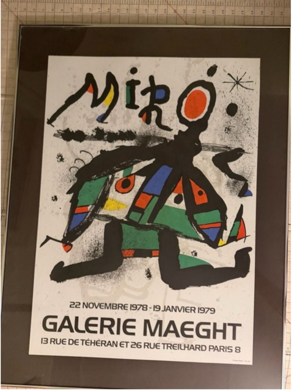 Joan Miró Galerie Maeght 1978-1979 Exhibition Poster, Framed
